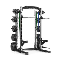 Freemotion Pro Half Rack - front view, 11-gauge steel commercial power rack