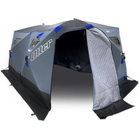 Otter Outdoors Vortex Pro Monster Lodge 5-sided hub ice fishing shelter exterior view