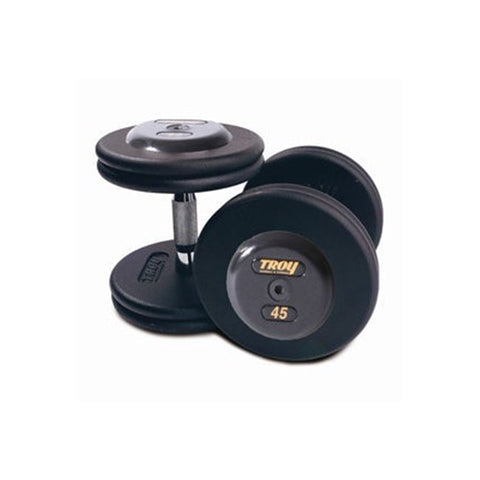 Image of 1550lb Black Pro Style 55-100lb Iron Dumbbell Set by Troy Barbell