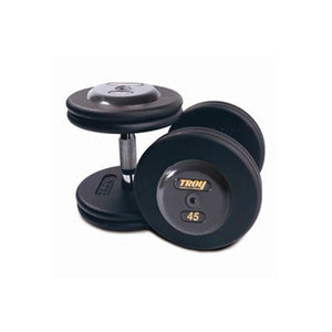 1550lb Black Pro Style 55-100lb Iron Dumbbell Set by Troy Barbell