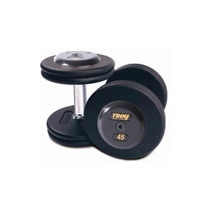 4650lb Black Pro Style 5-150lb Iron Dumbbell Set by Troy Barbell