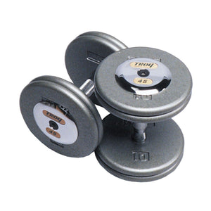 4650lb Grey Pro Style 5-150lb Iron Dumbbell Set by Troy Barbell