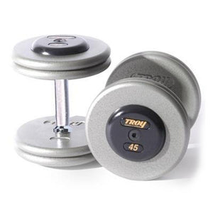 4650lb Grey Pro Style 5-150lb Iron Dumbbell Set by Troy Barbell