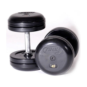 1550lb Pro Style 55-100lb Rubber Dumbbell Set by Troy Barbell