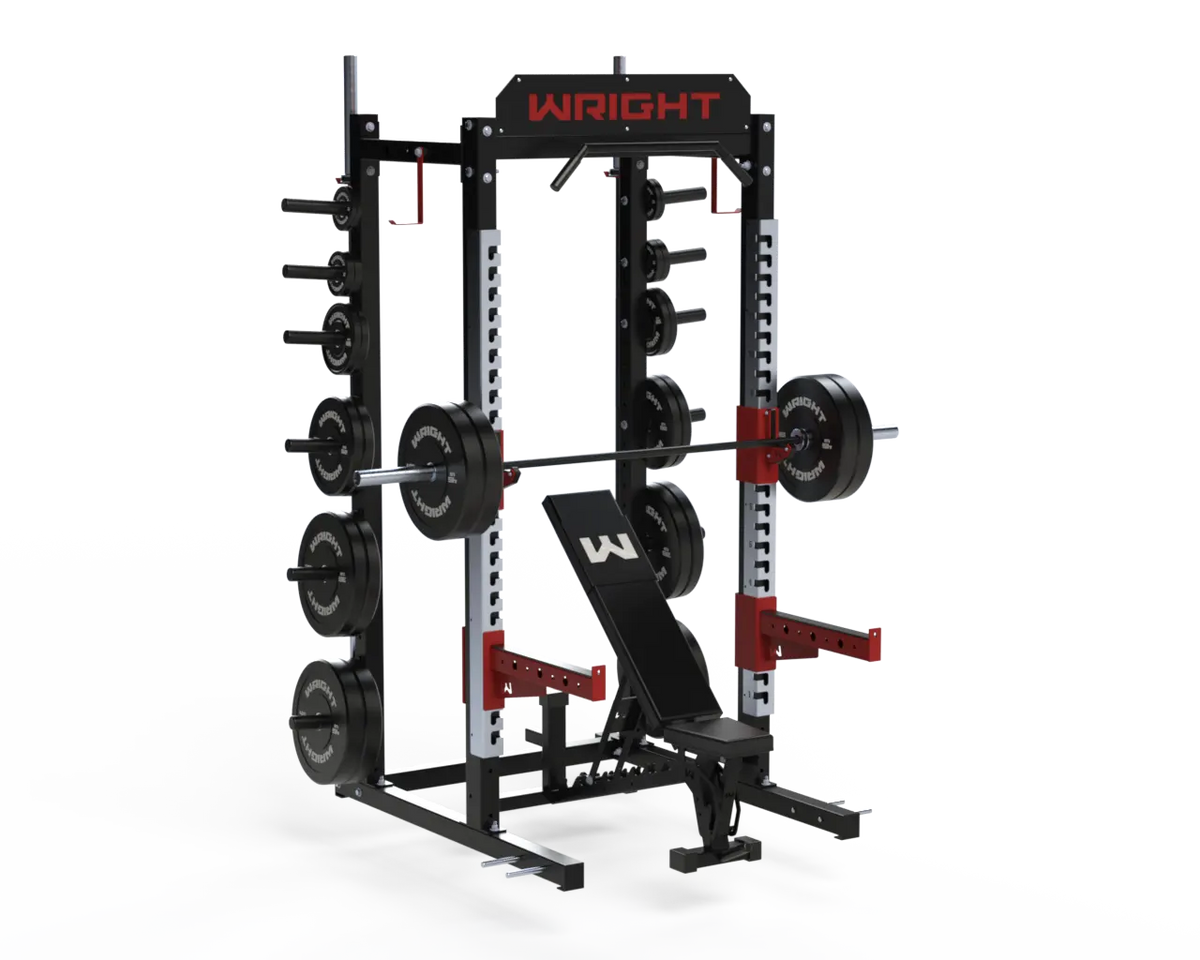 Wright PRO-100 Half Rack PRO-Series full view - heavy duty power rack