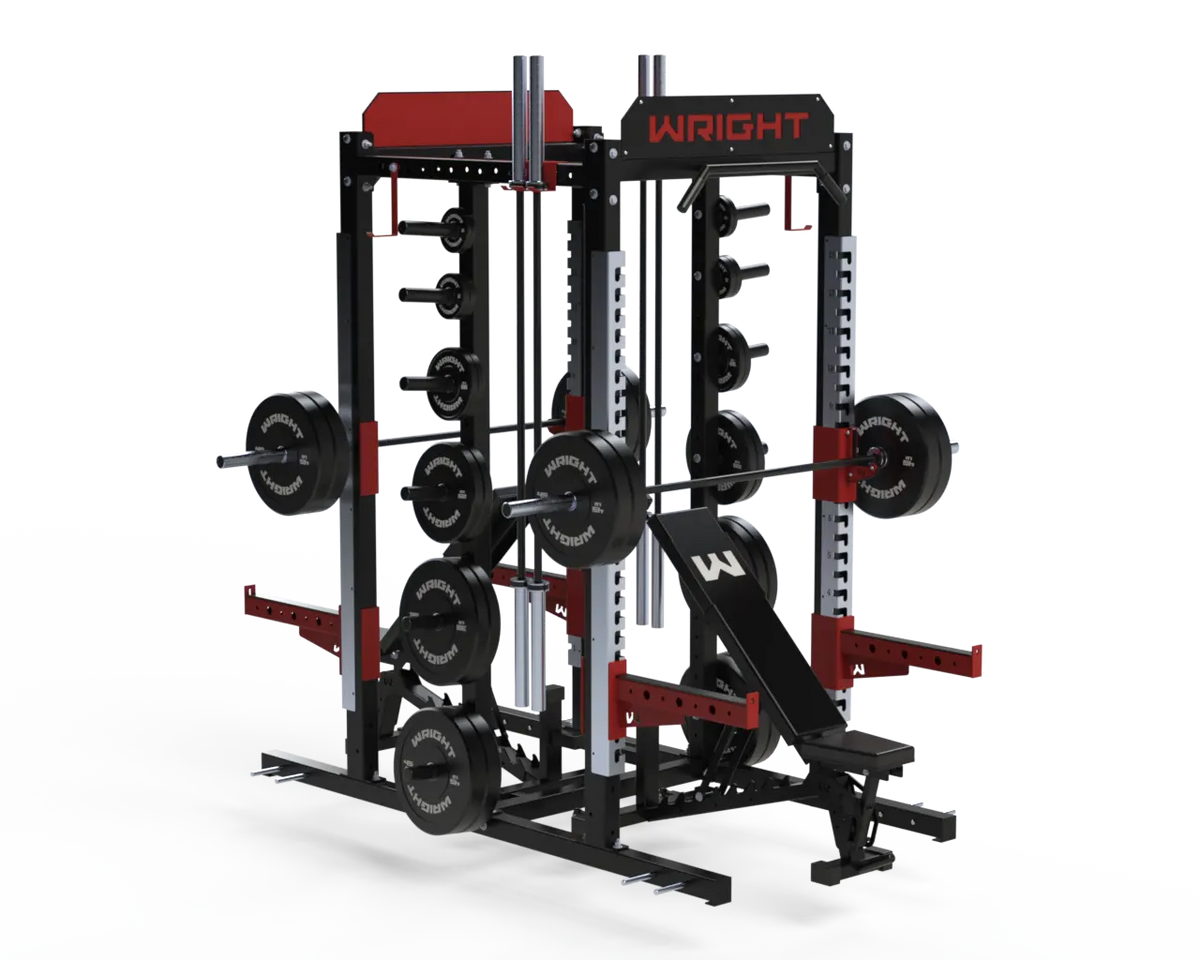 Wright Equipment PRO-200 Double Half Rack full view - PRO-Series commercial strength rack