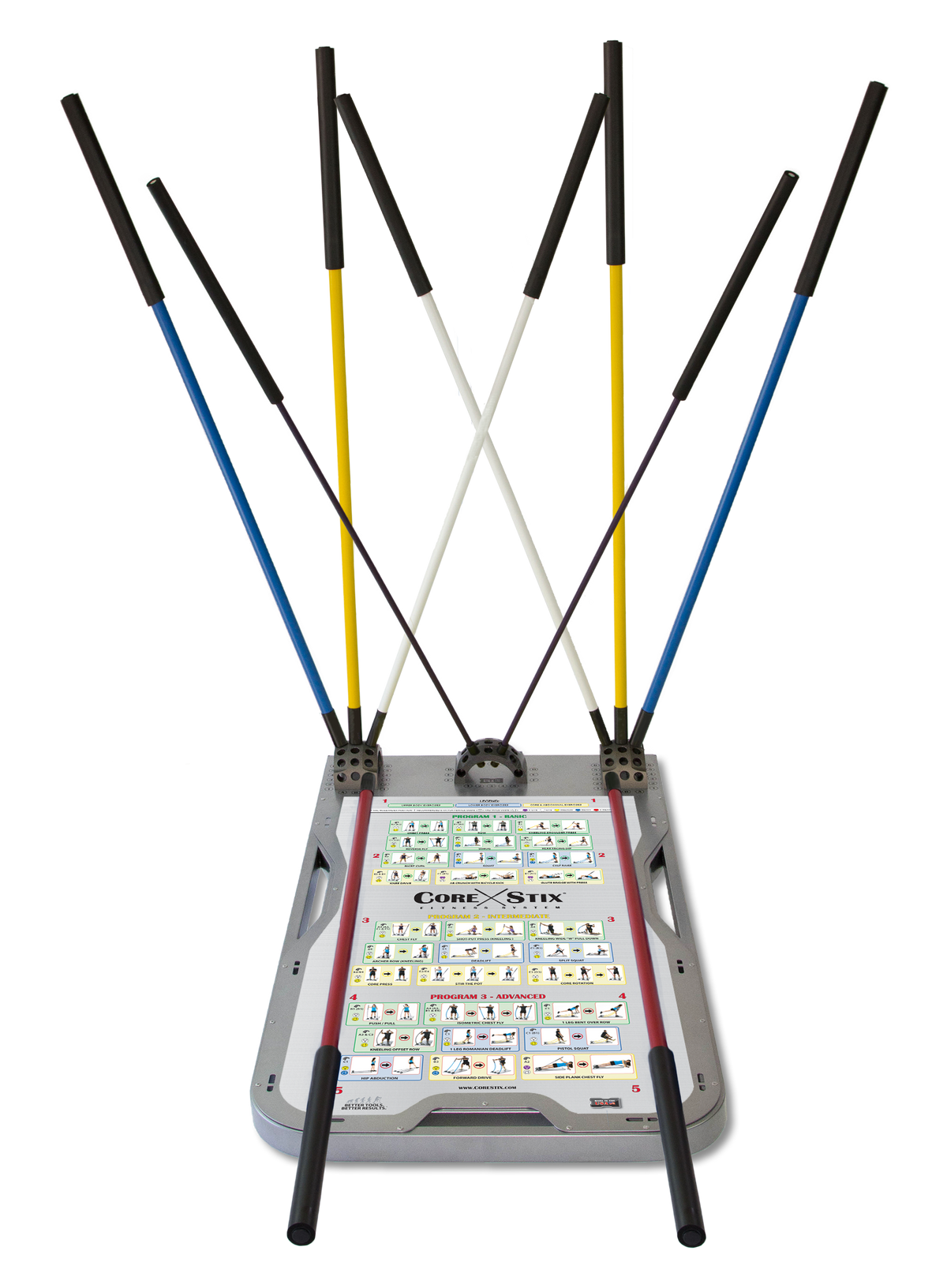 Core Stix Pro Board with functional fitness graphics - full platform view
