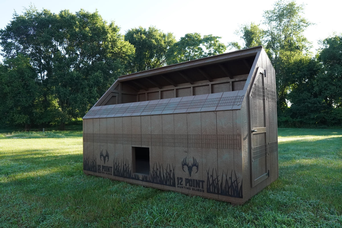 12 Point Hunting Blinds Quack Shack 5x10 duck blind exterior view