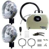Hydro Mist Mist N Go 2- 14" Cabana Series Misting Fan Package - Stainless Steel