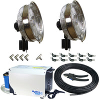 Hydro Mist Two Misting Fan Package - 18 Inch, 1000PSI ProMist 35 Pump with Filter