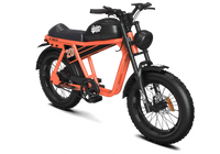 QIOLOR TIGER RL Electric Cruiser Bike in Orange - front three-quarter view