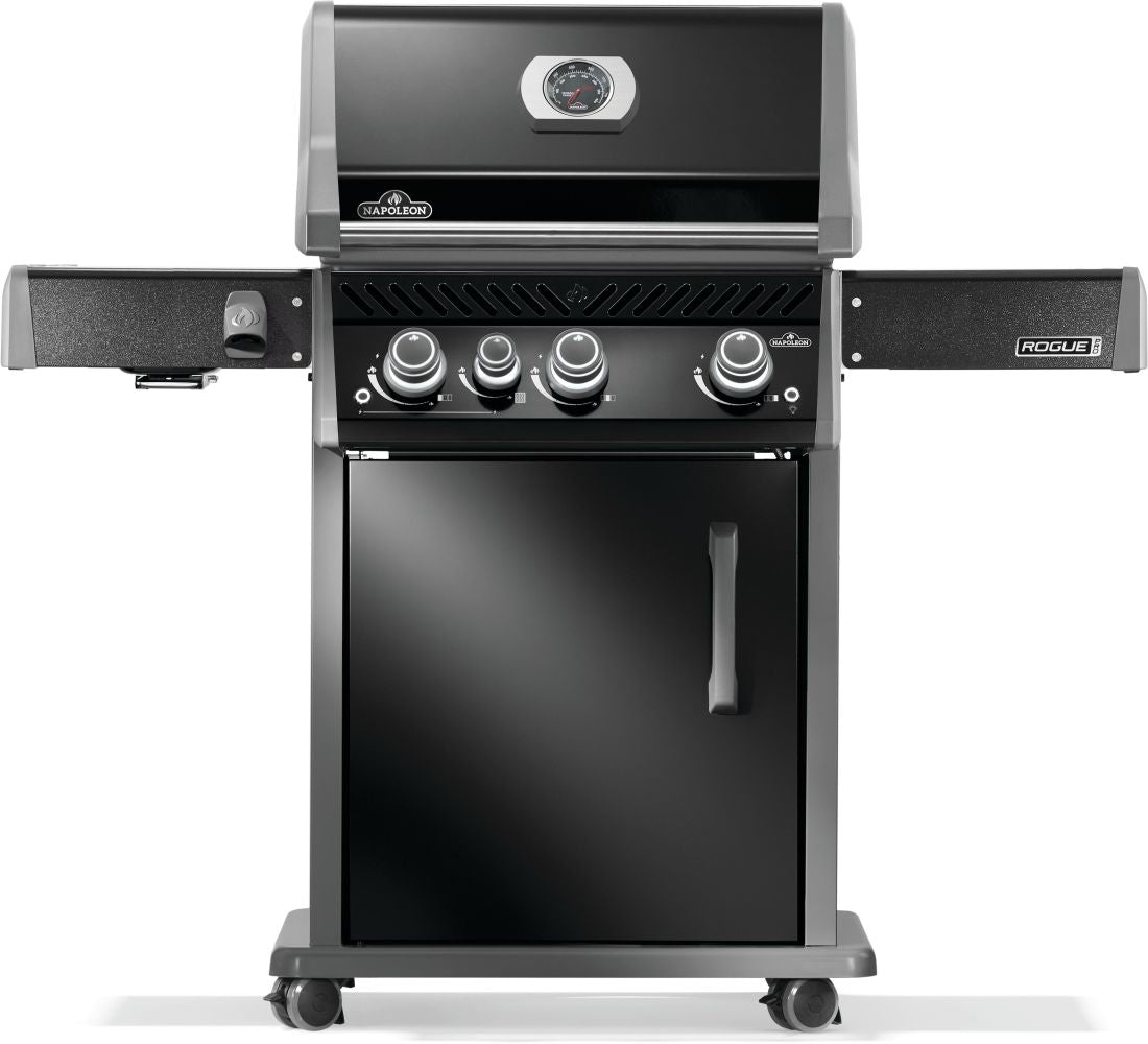 Napoleon Rogue PRO 425 SIB gas grill front view - black finish