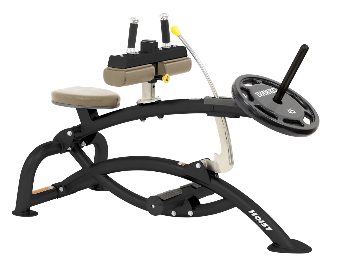 HOIST ROC-IT Seated Calf Raise RPL-5363 in Suede upholstery - full view