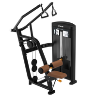 Precor Resolute RSL0314 Diverging Lat Pulldown in Black Pearl finish - full product view