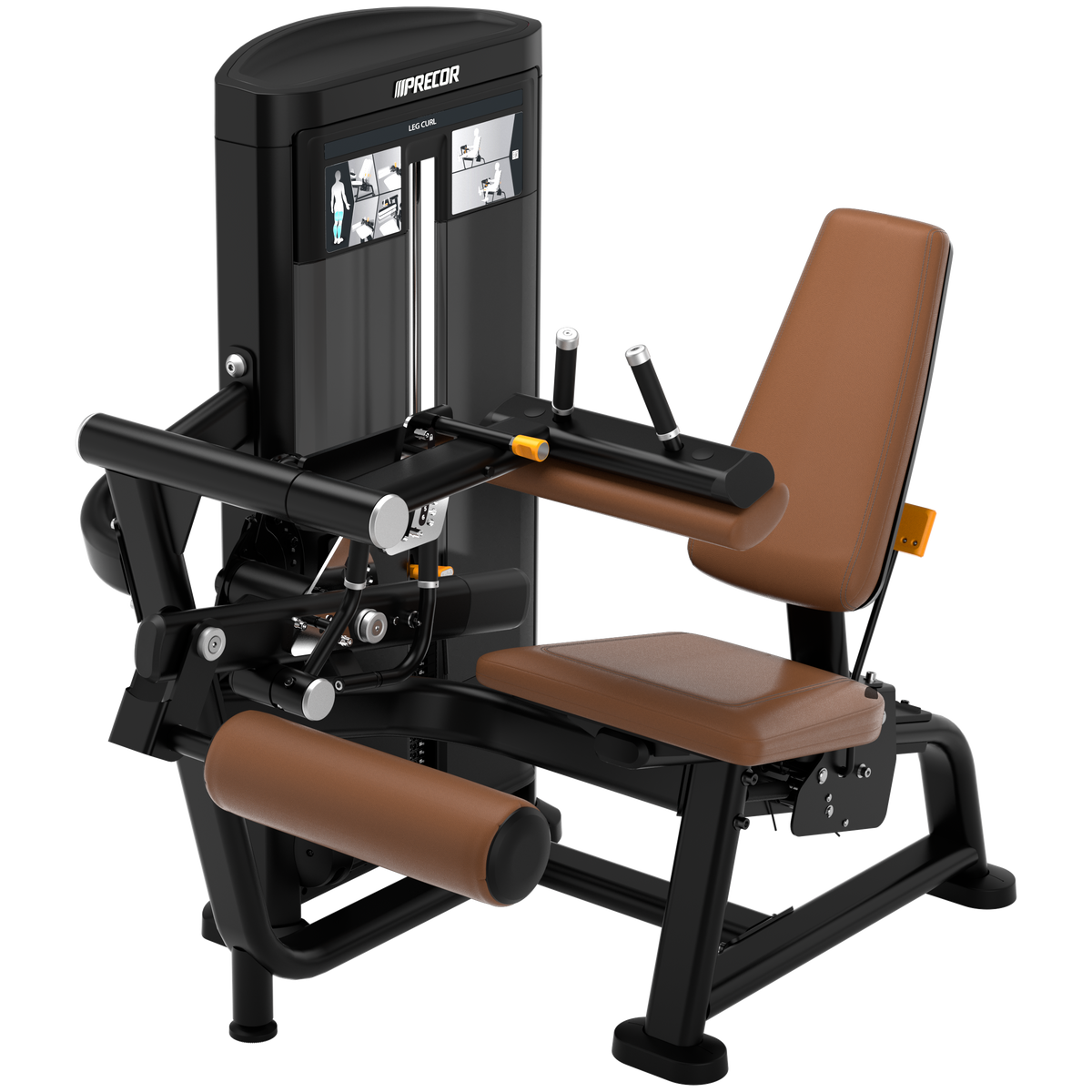 Precor Resolute RSL0619 Seated Leg Curl Machine in Black Pearl finish