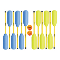 Rhino Skin Polo Set with 12 color-coded sticks and 2 orange foam balls