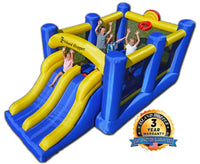 Island Hopper Racing Slide and Slam Bounce House