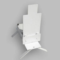 MGM ReCon auto-reset steel rifle target - full product view with pan/leg base