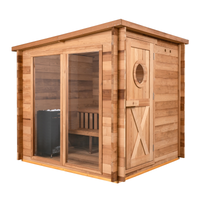 Garden Outdoor Sauna - 8 Person with Harvia KIP 8kW Heater