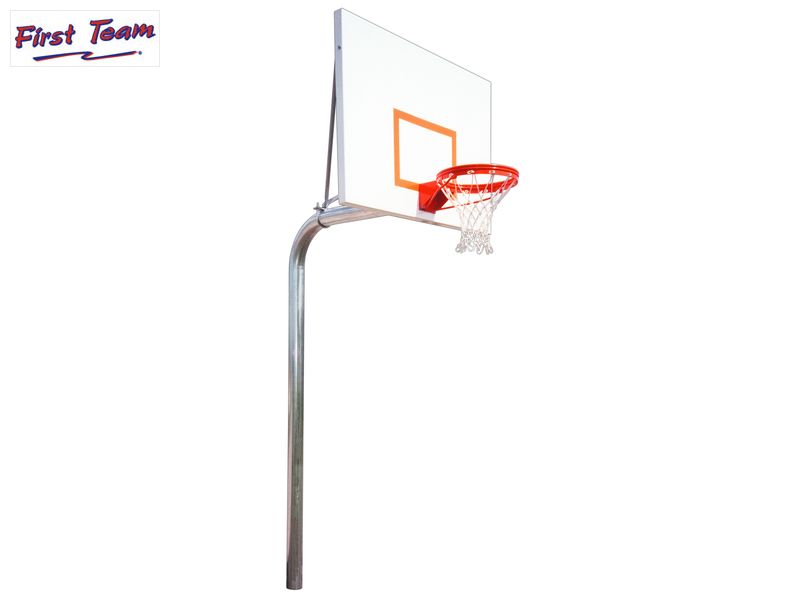 RuffNeck™ EXT (60” offset) Fixed-Height In-Ground Basketball Hoop by F