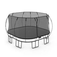 Springfree Jumbo Square 13 ft x 13 ft Trampoline - Classic color hero shot
