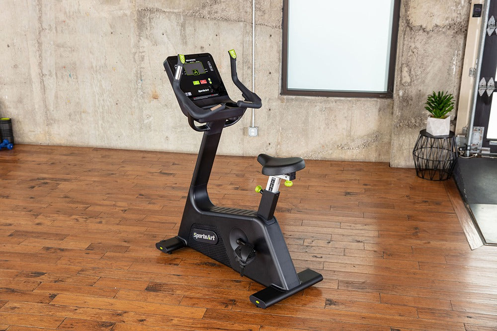 SportsArt C574U Elite ECO-NATURAL Upright Cycle - full view hero shot
