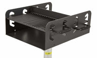 Kay Park SBD600 Dual Sided Pedestal Grill - front cutaway view showing cooking grates and firebox