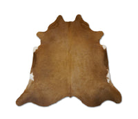 Solid Brown Cowhide Rug