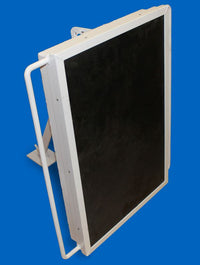 MGM Stadium Bullet Trap full view with pivot leg and ballistic rubber face