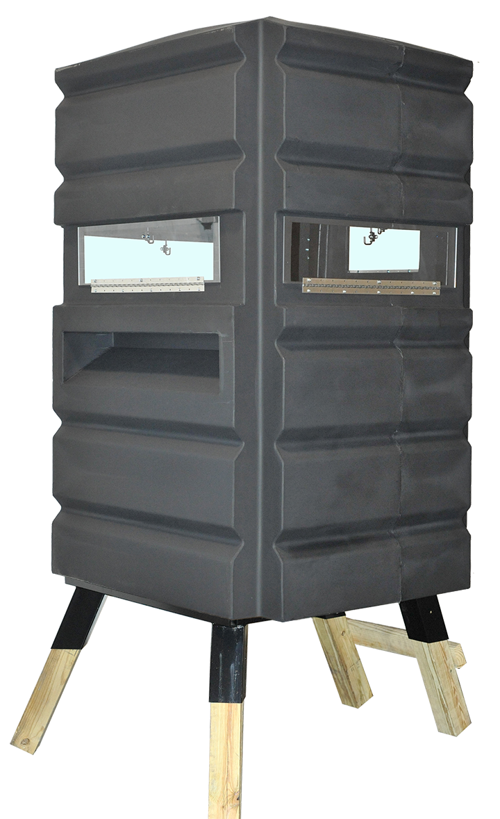 SC-1 Condo Blind in Black finish - front view