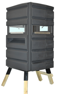 SC-1 Condo Blind in Black finish - front view