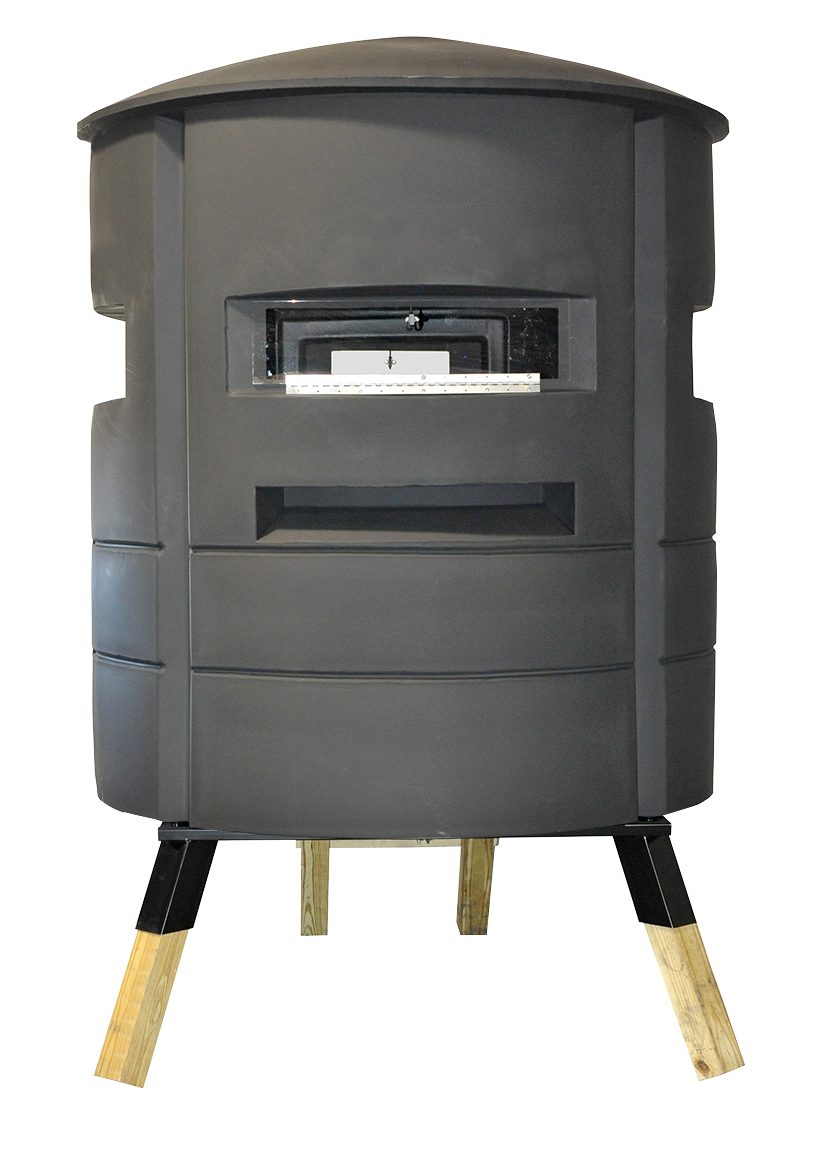 SC-3 Condo Blind in Black finish - front view