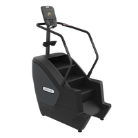 Precor SCL 835 StairClimber in Black Pearl frame - commercial step machine full view
