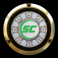 Shadow-Caster SCR-24 Aqua Green underwater marine light - bronze housing