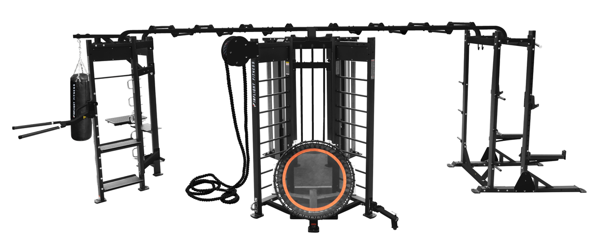 Inflight Fitness SHAPE-X four-station all-in-one training system full view