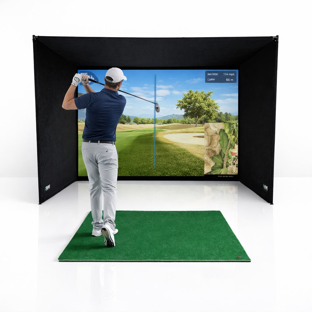 SimBox Golf Simulator Enclosure HD Impact Screen with Frame