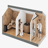 Sweaty Yeti Sauna Plus Barrel Plunge exterior view with dimensions diagram