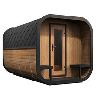 SaunaLife Model CL12GCP Cube-Series Outdoor Home Sauna Suite Kit