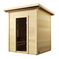 SaunaLife Model G2 Garden-Series Outdoor Home Sauna DIY Kit with LED Light System