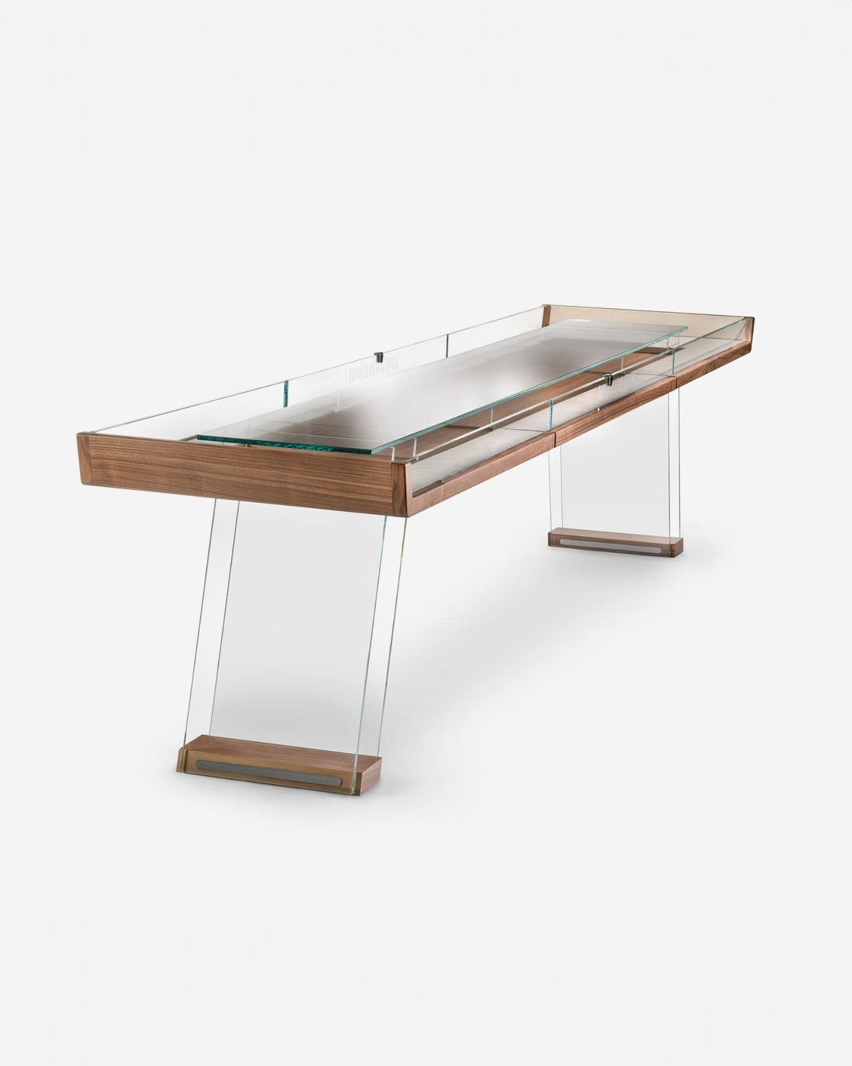 Impatia Scivolo Wood 12ft shuffleboard table detail view