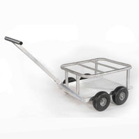Alumacart Scuba Niner aluminum scuba tank transport cart - side view