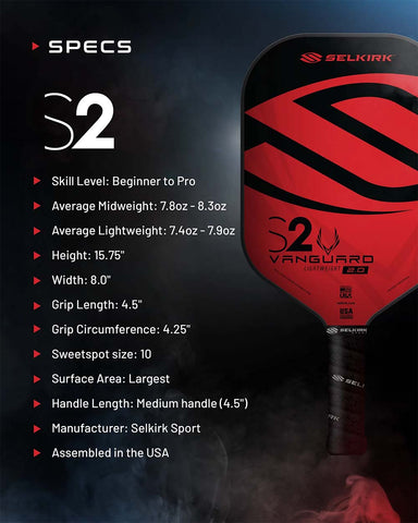 Image of Selkirk Vanguard 2.0 S2 Pickleball Paddle