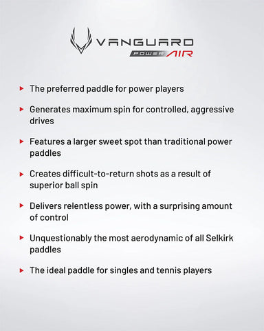 Image of Selkirk Vanguard Power Air S2 Midweight Pickleball Paddle