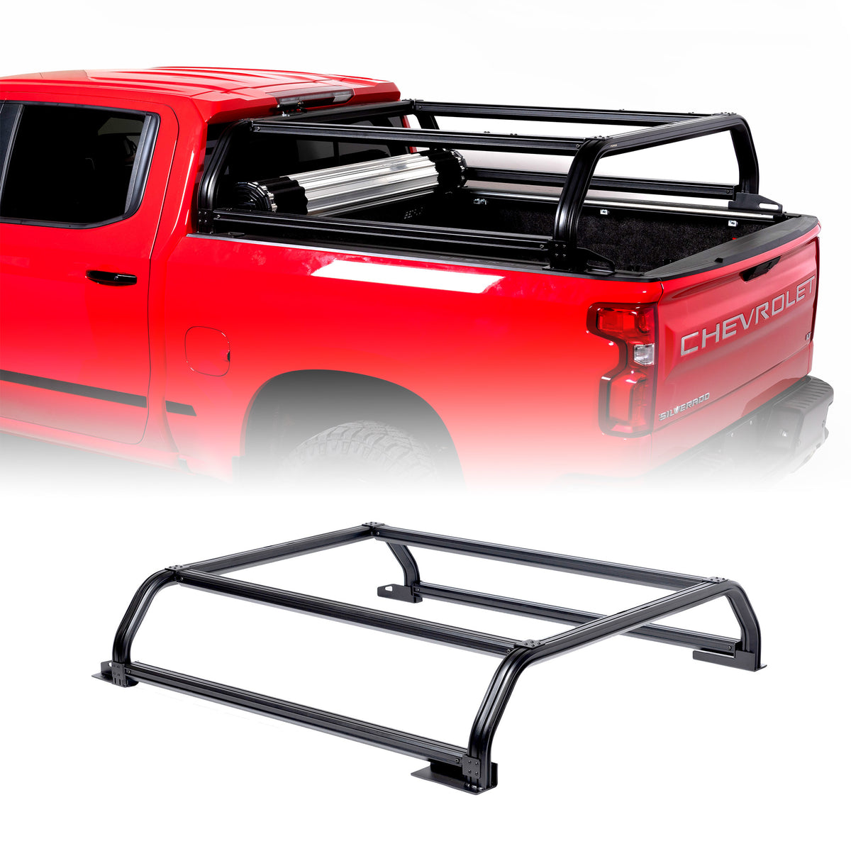 Putco Venture TEC Rack on Chevy Silverado - Angle View