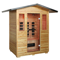 Cal Saunas Solara-Outdoor 3 Person Infrared Sauna - isometric view