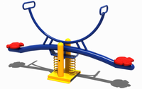 Playground Boss Standing Arch Seesaw front view - commercial playground seesaw for ages 2-12