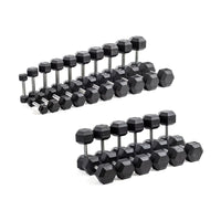 Bells of Steel Straight Handle Rubber Hex Dumbbell Sets