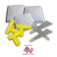 Soft Touch Set of 3, 14” Spike Down Base Covers and Mounting Tees with Spikes