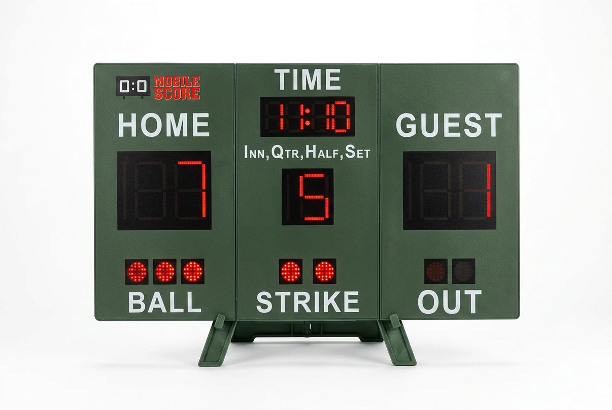 Mobile Score Portable Scoreboard Kit on white background