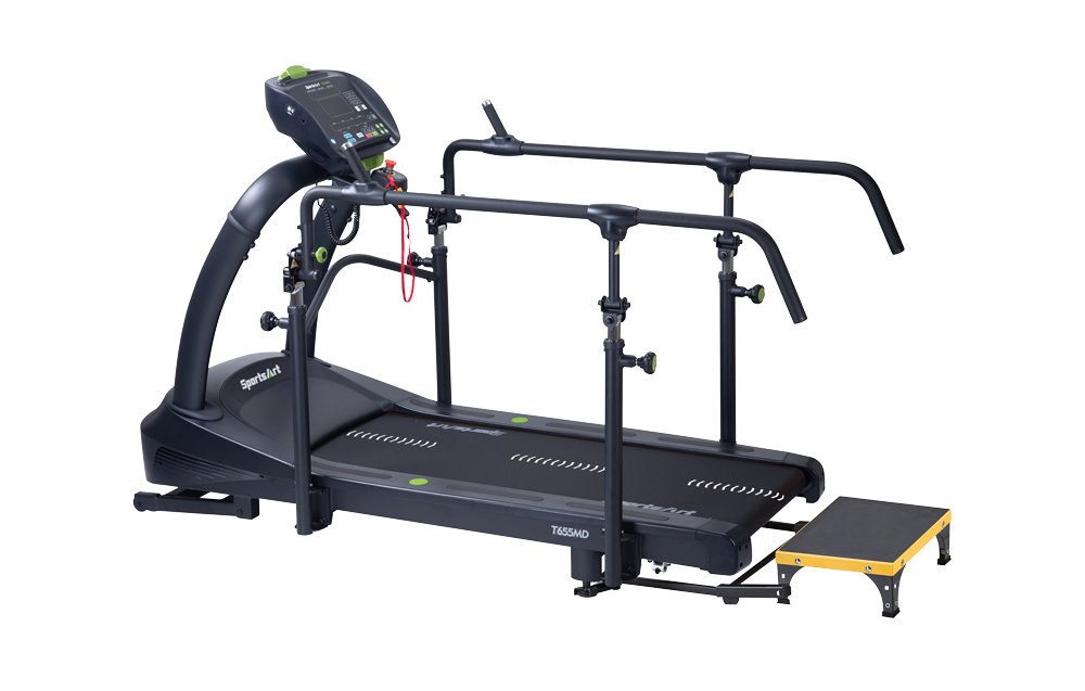 SportsArt T655MD Medical Treadmill with optional detachable step - full view